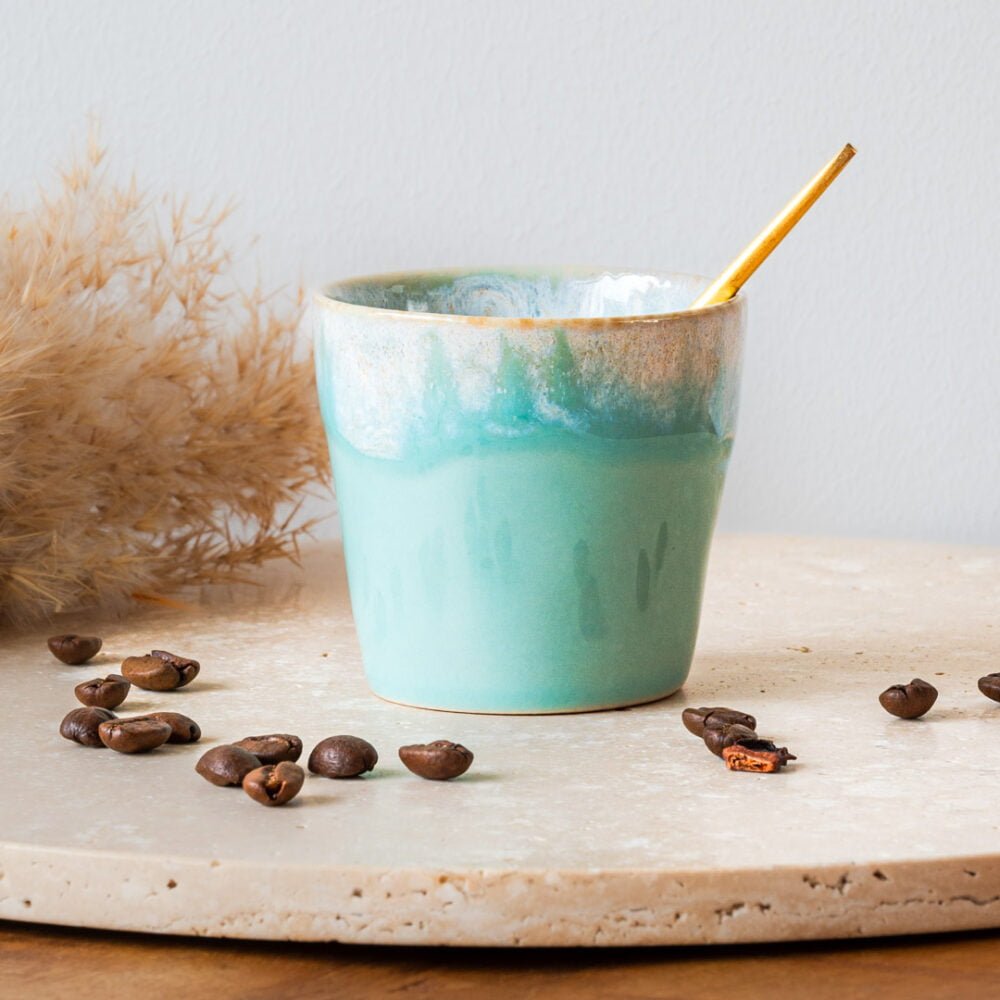 Koffiekopjes Latte mok espresso - Blauw turkoois aqua // Costa Nova Table Things